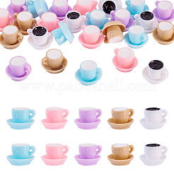 30Pcs 5 Colors Opaque Resin Cabochons&nbsp;CRES-TA0001-60