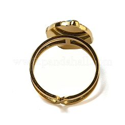 Ion Plating(IP) Oval 304 Stainless Steel Open Cuff Rings&nbsp;STAS-Z060-12G