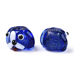 Handmade Gold Sand Lampwork Beads&nbsp;LAMP-L079-03E