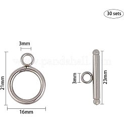 304 Stainless Steel Toggle Clasps&nbsp;STAS-UN0002-24P