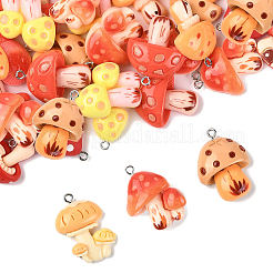 32Pcs 9 Styles Resin Pendants&nbsp;RESI-FS0002-30