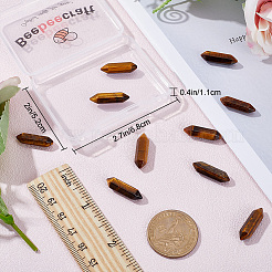 10Pcs  Natural Tiger Eye No Hole&nbsp;G-BBC0001-14