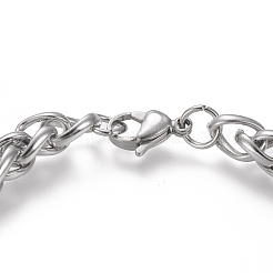 Tarnish Resistant 304 Stainless Steel Wheat Chain Bracelets&nbsp;BJEW-I288-05P