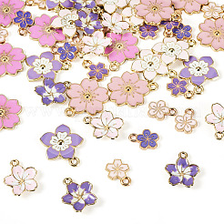 60Pcs 10 Styles Alloy Enamel Pendants&nbsp;ENAM-TA0005-66
