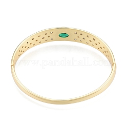 Cubic Zirconia Oval Hinged Bangle&nbsp;BJEW-G651-10G-05