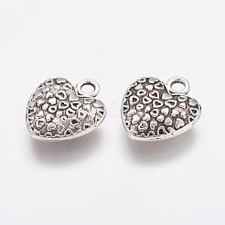 Tibetan Style Alloy Heart Charms&nbsp;X-TIBEP-Q043-180-RS