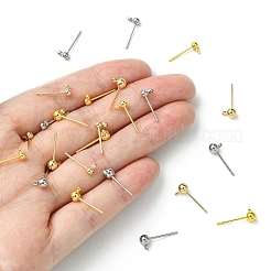 24Pcs 6 Sstyles Rack Plating Brass Stud Earring Settings&nbsp;KK-FS0001-41