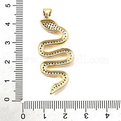 Brass Micro Pave Cubic Zirconia Pendants&nbsp;ZIRC-G165-10G-1