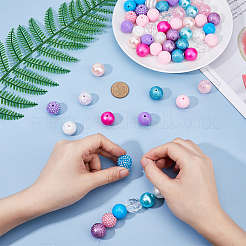 60Pcs Acrylic Beads&nbsp;OACR-WH0001-08C
