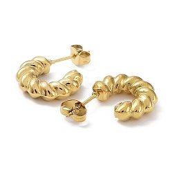 Ion Plating(IP) 304 Stainless Steel Ring Hoop Earrings&nbsp;EJEW-K243-14G