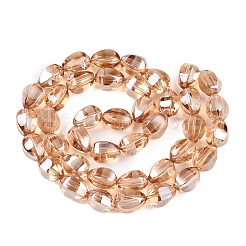 Electroplate Glass Beads Strands&nbsp;EGLA-T028-01F