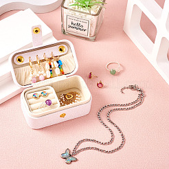 1Pc PU Imitation Leather Jewelry Box&nbsp;LBOX-TA0001-01A