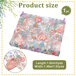 2 Yards Polyester Embroidery 3D Flower Fabrics&nbsp;DIY-WH0622-382A