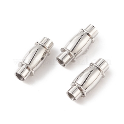 Tarnish Resistant 304 Stainless Steel Magnetic Clasps with Glue-in Ends&nbsp;STAS-K006-30C-3mm
