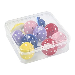 10Pcs 5 Colors Opaque Acrylic Beads&nbsp;MACR-FS0002-44