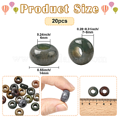 20Pcs Natural Indian Agate European Beads&nbsp;G-PA0001-29