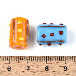 Handmade Gold Foil Glass Bumpy Beads&nbsp;LAMP-ZX003-12