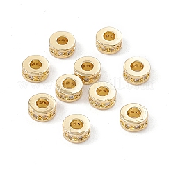 Brass Micro Pave Cubic Zirconia Beads&nbsp;ZIRC-F009-31LG