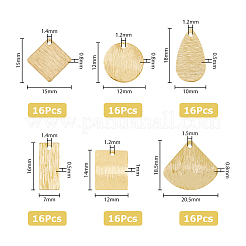 96Pcs 6 Style Brass Pendant&nbsp;KK-FH0005-28
