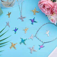 6 Styles 201/304 Stainless Steel Pendants&nbsp;STAS-CA0002-24
