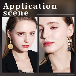 14Pcs Brass Micro Pave Clear Cubic Zirconia Hoop Earring Findings&nbsp;ZIRC-BBC0001-83