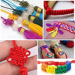10M Segment Dyed Nylon Satin Rattail Cords&nbsp;OCOR-YW0001-17