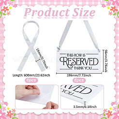 Acrylic Seat Reserved Sign Hanging&nbsp;DJEW-WH0016-74