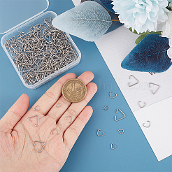 300Pcs 3 Style 304 Stainless Steel Triangle Rings&nbsp;STAS-UN0046-67