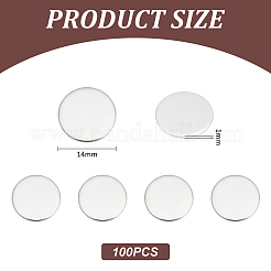 100Pcs 304 Stainless Steel Stamping Blank Tag Cabochons&nbsp;STAS-UN0055-71B