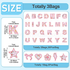 2 Sets Polyester Embroider Self-adhesion Thread Iron on/Sew On Patches&nbsp;PATC-TA0001-54B