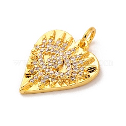 Brass Micro Pave Cubic Zirconia Pendants&nbsp;KK-U033-07G-01