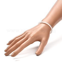 Faceted Glass Rondelle Beads Stretch Bracelet for Kid&nbsp;BJEW-JB06807-19