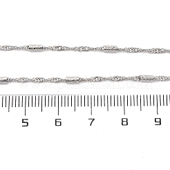 Brass Singapore Chains Necklaces for Women&nbsp;NJEW-D302-04P