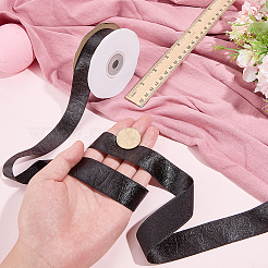 1 Roll Imitation Leather Polyester Ribbon&nbsp;DIY-CL0001-53A