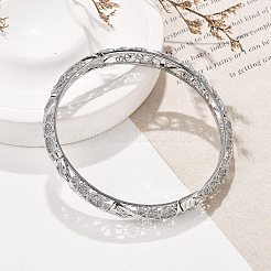 Brass Bangles for Women&nbsp;BJEW-D313-03P
