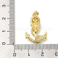 Rack Plating Brass Micro Pave Cubic Zirconia Pendants&nbsp;KK-Z086-68G-02