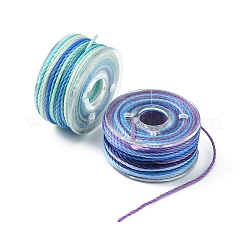 25 Rolls 25 Colors Round Segment Dyed Waxed Polyester Thread String&nbsp;YC-YW0001-02C