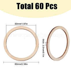 60Pcs Laser Cut Wood Shapes&nbsp;WOOD-SC0001-79