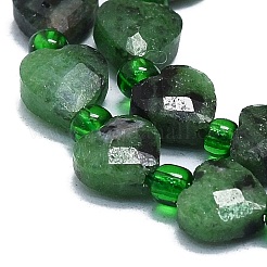 Natural Ruby in Zoisite Beads Strands&nbsp;G-K245-P01-01
