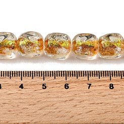 Handmade Foil Lampwork Beads Strands&nbsp;FOIL-C002-01D