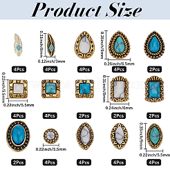 15 Styles Zinc Alloy Cabochons&nbsp;MRMJ-SP0001-35