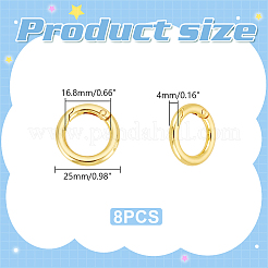 Rack Plating Brass Spring Gate Rings&nbsp;KK-UN0003-05A