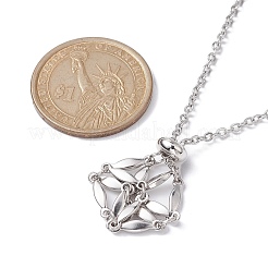 3Pcs 3 Style 304 Stainless Steel & Brass Macrame Pouch Empty Stone Holder for Pendant Necklaces Making&nbsp;NJEW-JN04442