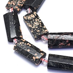 Natural Snowflake Obsidian Beads Strands&nbsp;G-E530-16M