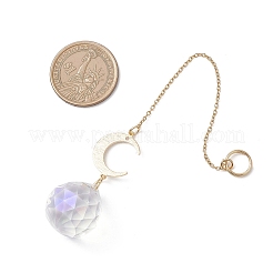 2Pcs Glass with Brass Hanging Suncatchers&nbsp;HJEW-JM04588