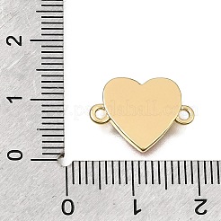 Brass Enamel Map Heart Links Connector Charms&nbsp;KK-C263-32A-G