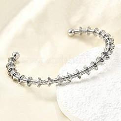 304 Stainless Steel Open Cuff Bangles for Woman&nbsp;BJEW-M113-02P
