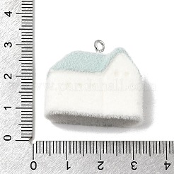 Flocky Opaque Resin Pendants&nbsp;LS-RESI-F062-02D