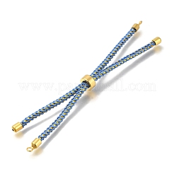 Braided Cotton Cord Slider Bracelet Making&nbsp;MAK-R001-01G-21