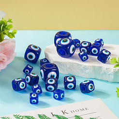 20Pcs 3 Styles Cube Resin Large Hole Beads&nbsp;RESI-TA0002-75